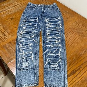 Vintage Ripped Jeans, 1990. Size 12. Great condition! Missing fly button